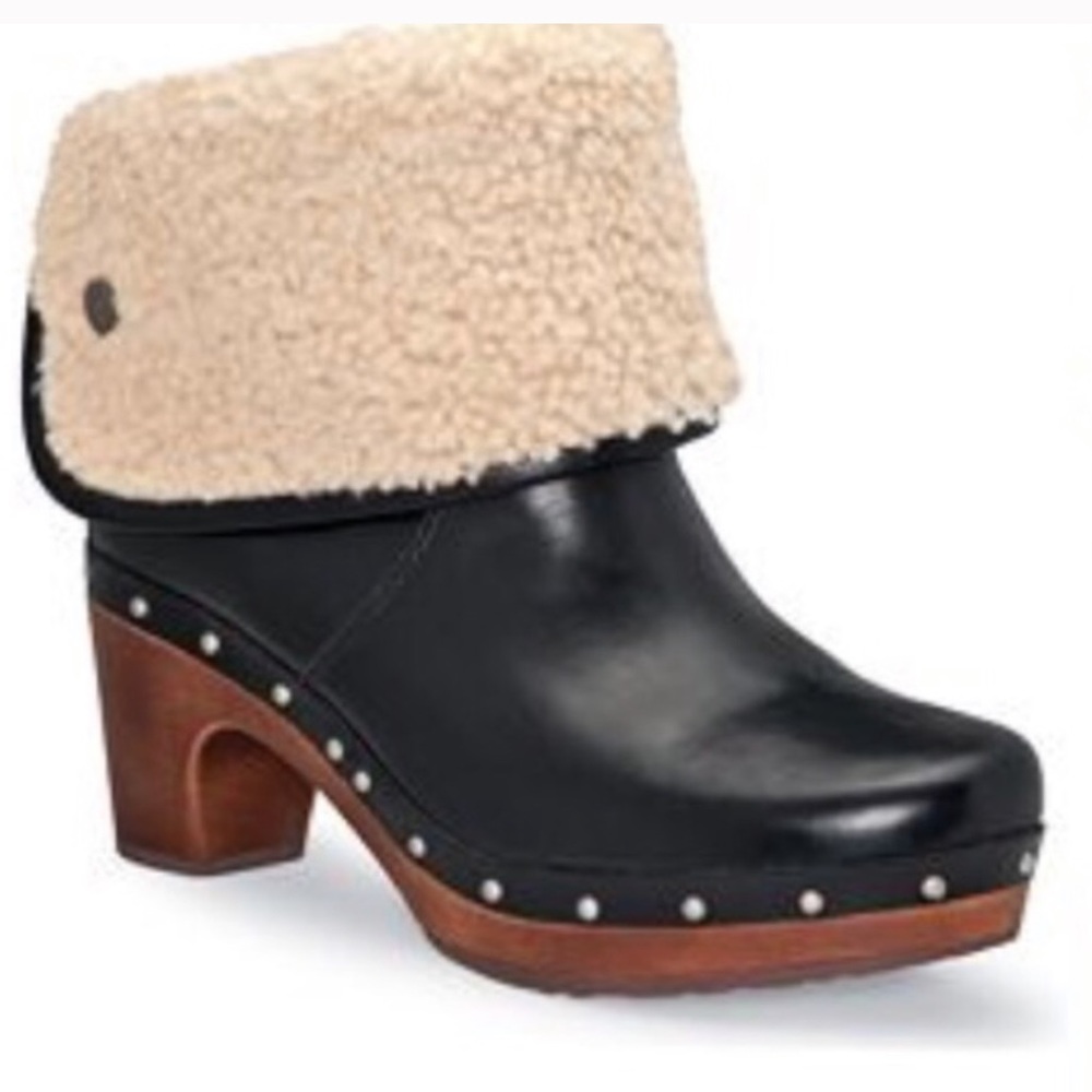 UGG Lynnea 1958 leather shearling heeled boots 8